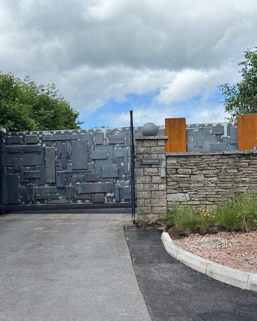 Corten Panel Driveway Gates