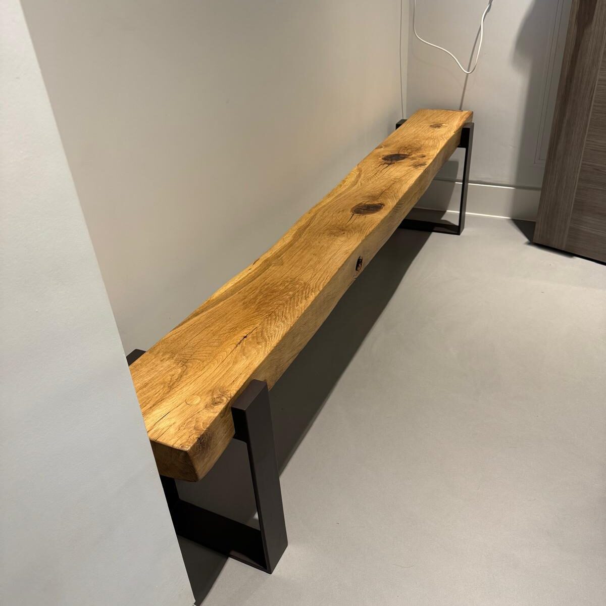 Oak and Steel Floating Shelf 3