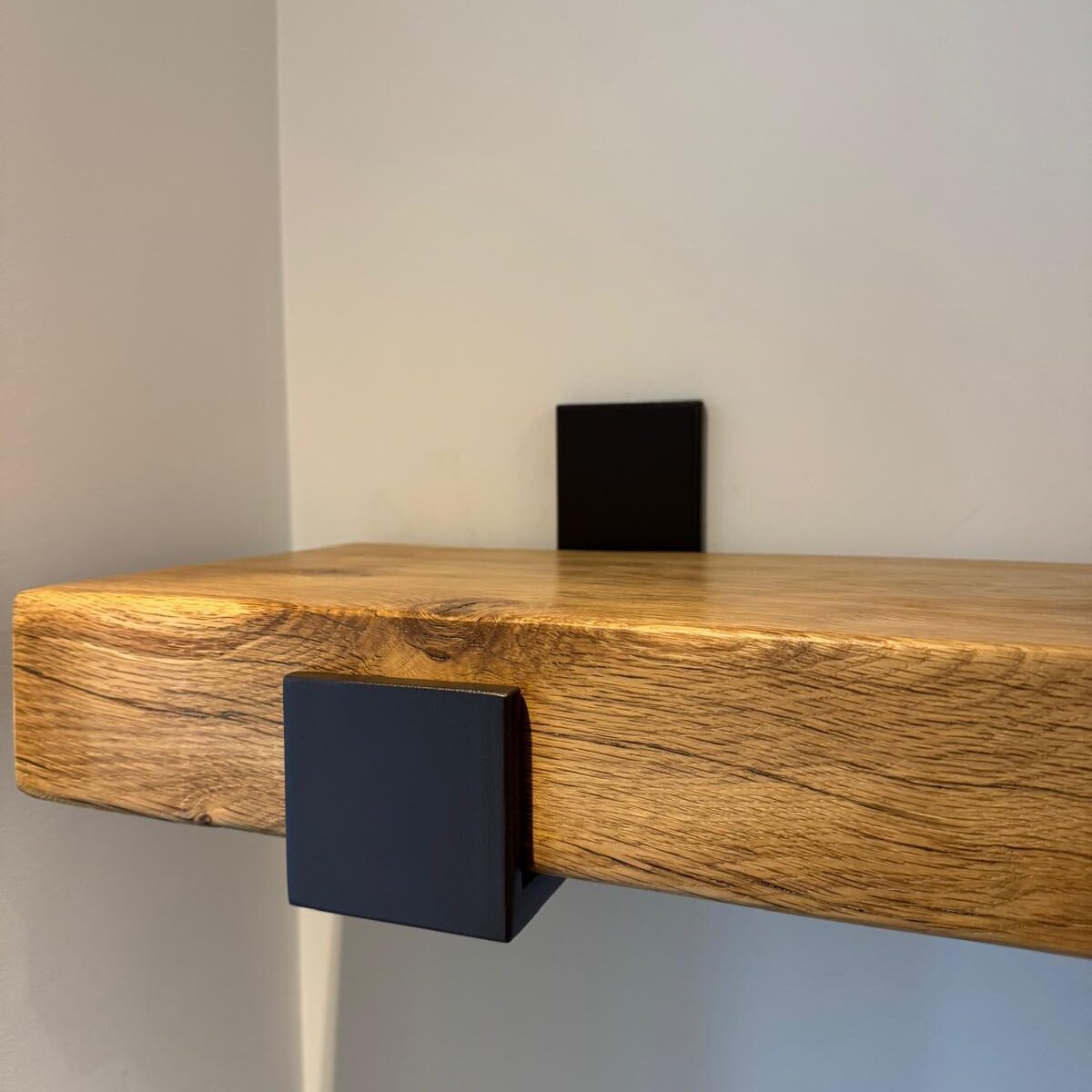 Oak and Steel Floating Shelf 2